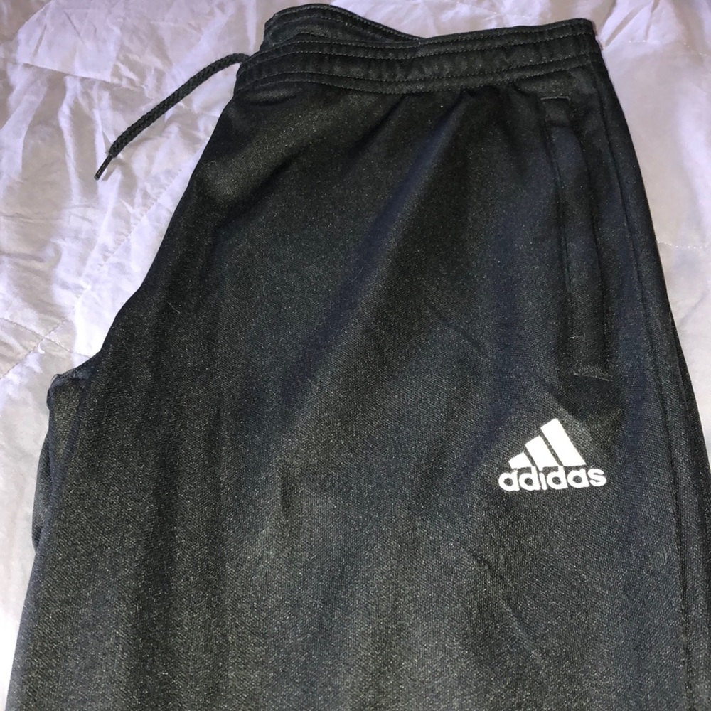 Adidas all black track pants